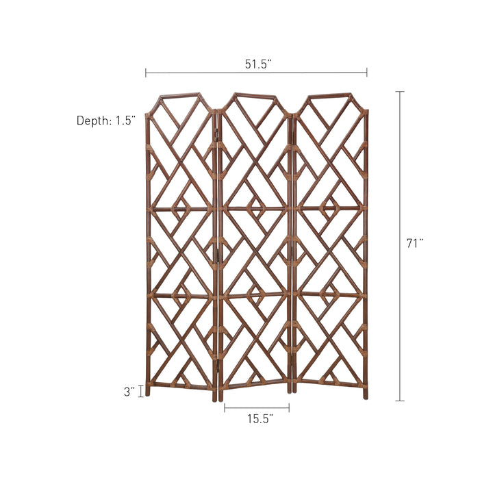 Kara Rattan Divider - Cane Brown - view 2