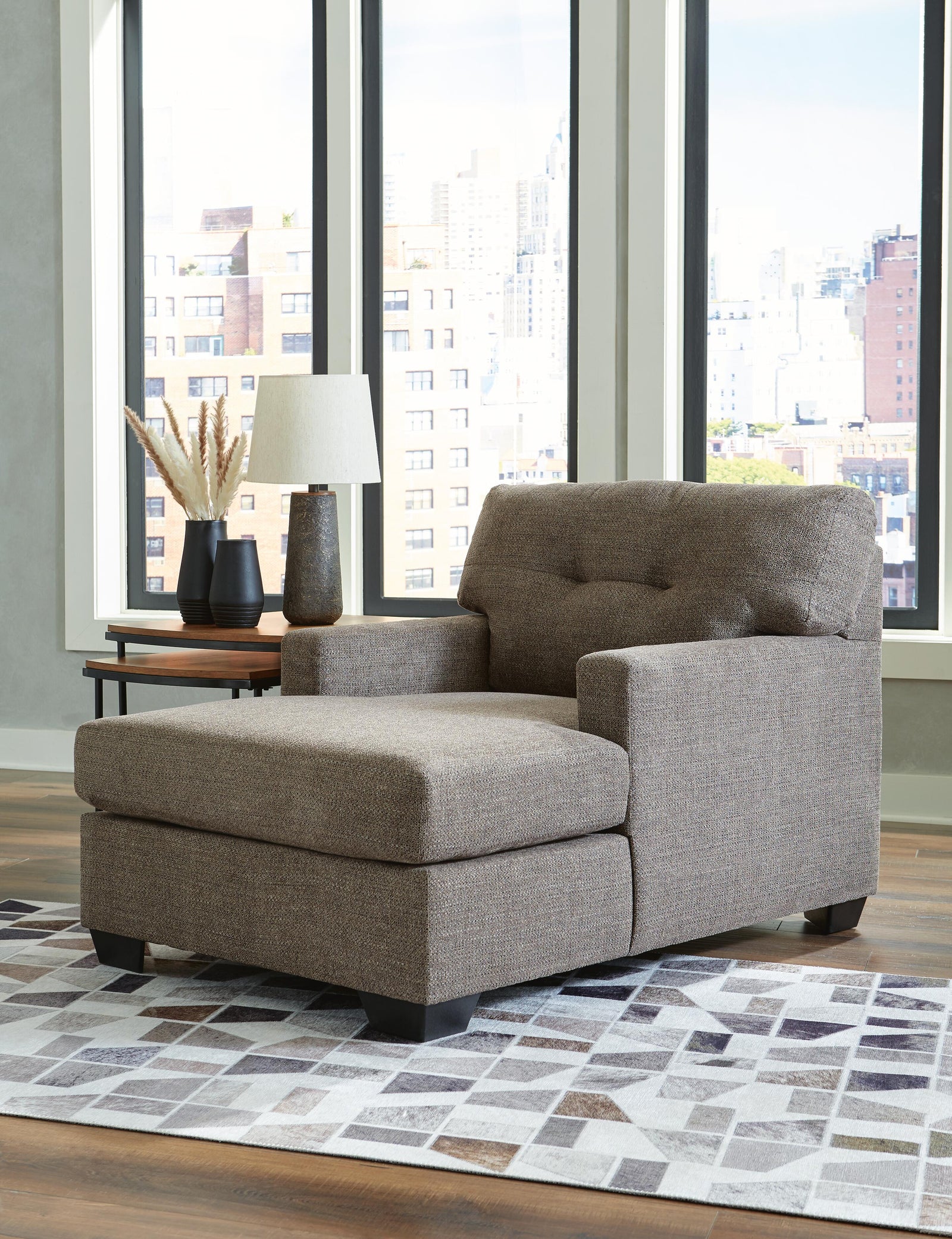 Mahoney Chaise - Dark Brown (2)
