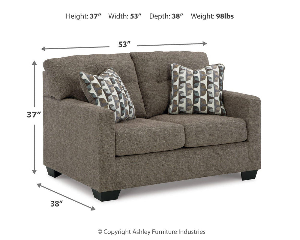 Mahoney Loveseat - Dark Brown (6)