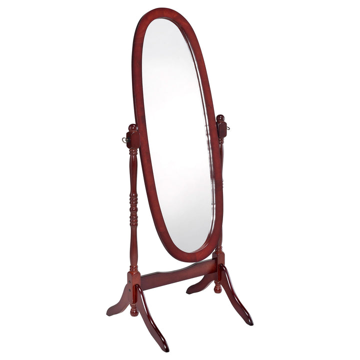 Coaster Furniture 3101 Foyet Wood Adjustable Full Length Cheval Mirror Merlot