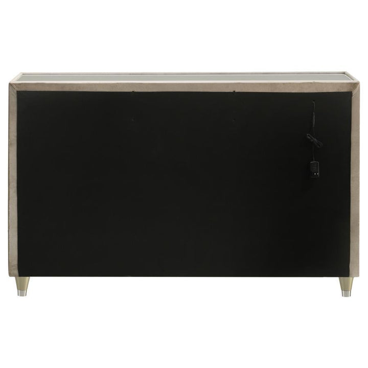 Lorient - 8-Drawer LED Bedroom Dresser Cabinet - Ivory And Camel