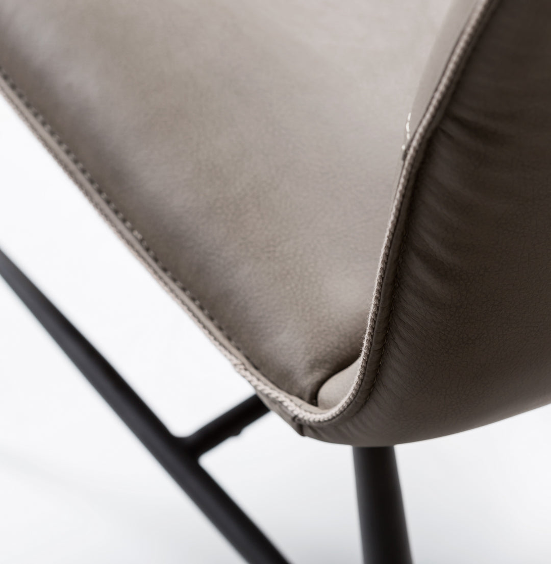 Modus Furniture 9Lk266K Kara Scoop Style Modern Dining Chair In Latte