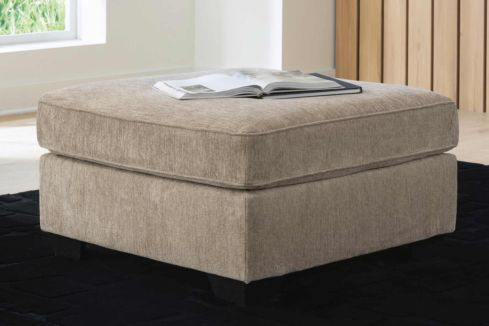 Olten Oversized Accent Ottoman - Light Brown (2)