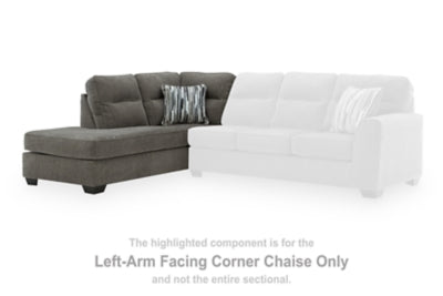 Olten Left-Arm Facing Corner Chaise - Dark Gray