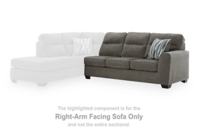 Olten Right-Arm Facing Sofa - Dark Gray