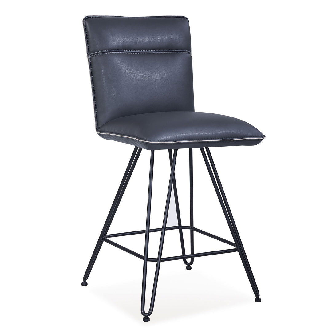 Modus Furniture 9Le870D Demi Hairpin Leg Swivel Counter Stool In Cobalt