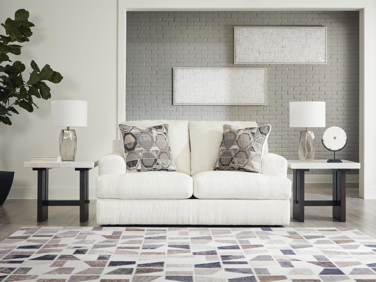 Karinne Loveseat - White (2)