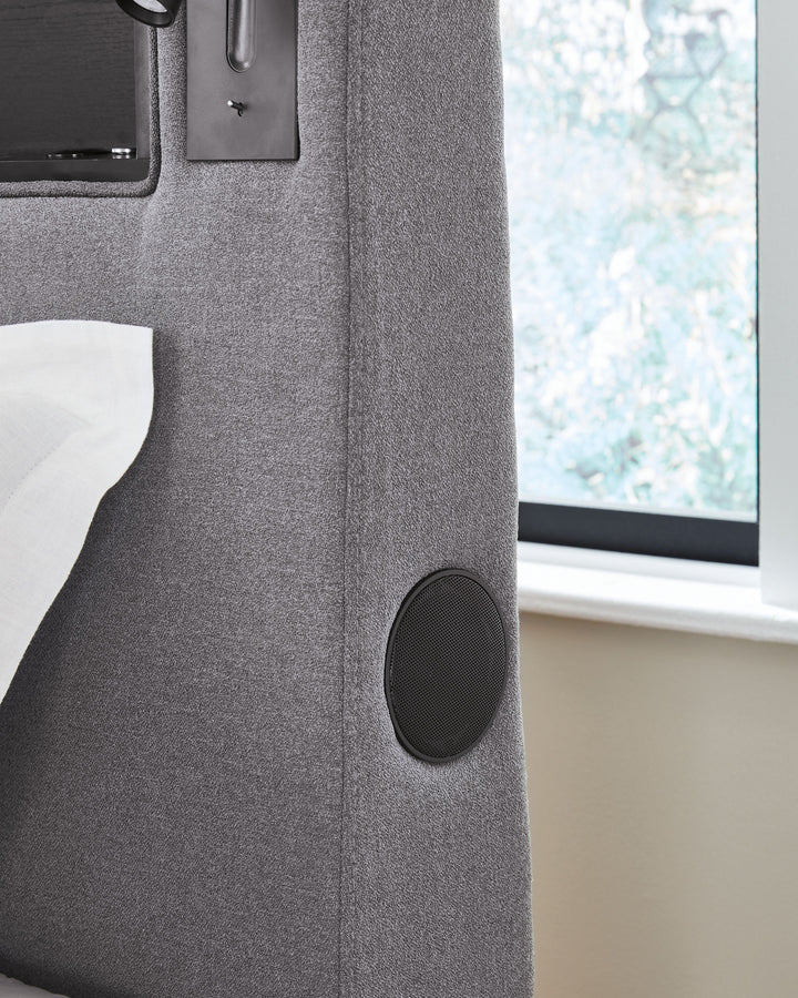 Verishaw - Twin Upholstered Bed - Gray by Ashley Furniture product image