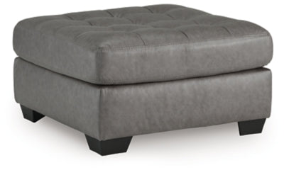 Clairette Court Oversized Accent Ottoman - Dark Gray - Dark Gray