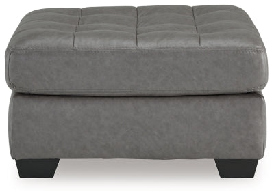 Clairette Court Oversized Accent Ottoman - Dark Gray