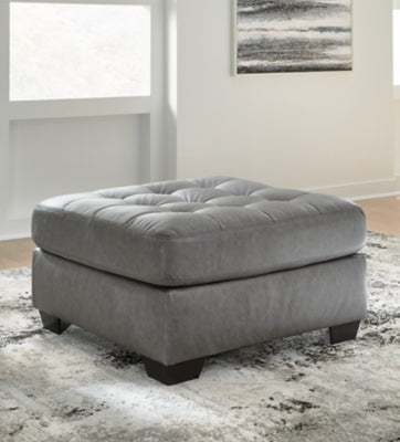 Clairette Court Oversized Accent Ottoman - Dark Gray