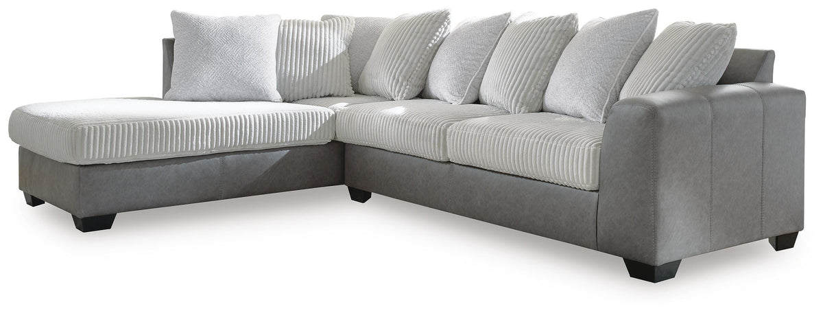 Clairette Court 2-Piece Sectional with Chaise - Alloy (1)
