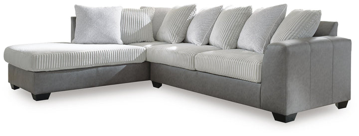 Clairette Court 2-Piece Sectional with Chaise - Alloy (1)