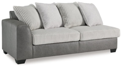 Clairette Court Left-Arm Facing Sofa - Dark Gray - Dark Gray