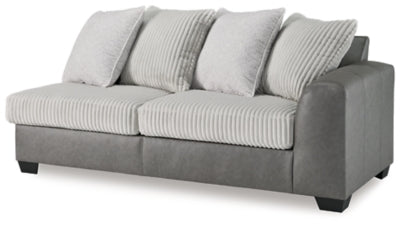 Clairette Court Right-Arm Facing Sofa - Dark Gray