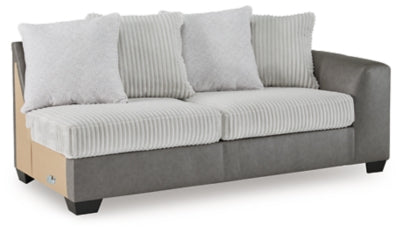 Clairette Court Right-Arm Facing Sofa - Dark Gray - Dark Gray