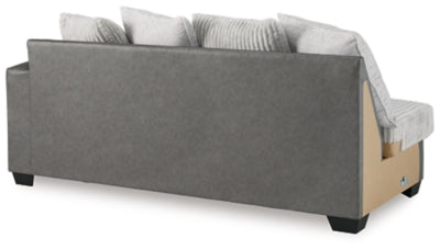 Clairette Court Right-Arm Facing Sofa - Dark Gray