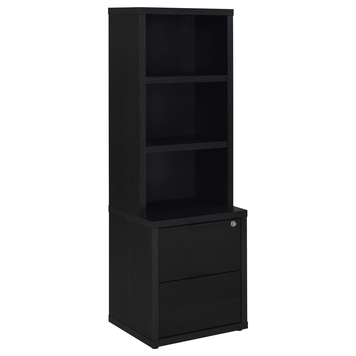 Westpark - 3 Piece Queen Bedroom Set Bookcase Headboard - Black