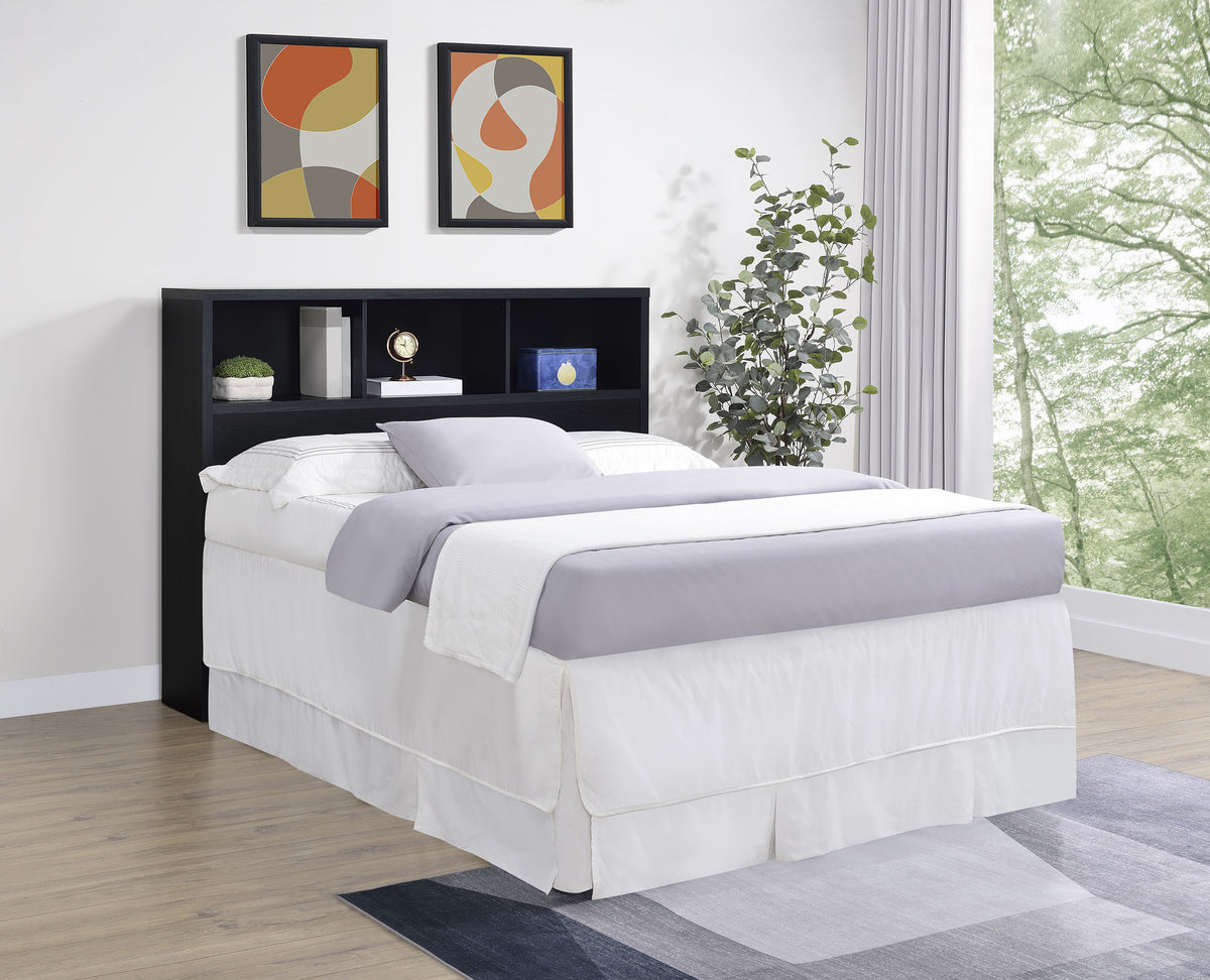 Westpark - Queen Bookcase Headboard - Black
