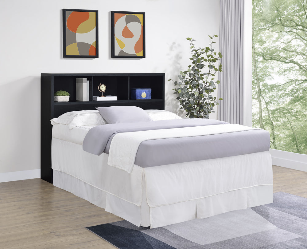 Westpark - Queen Bookcase Headboard - Black