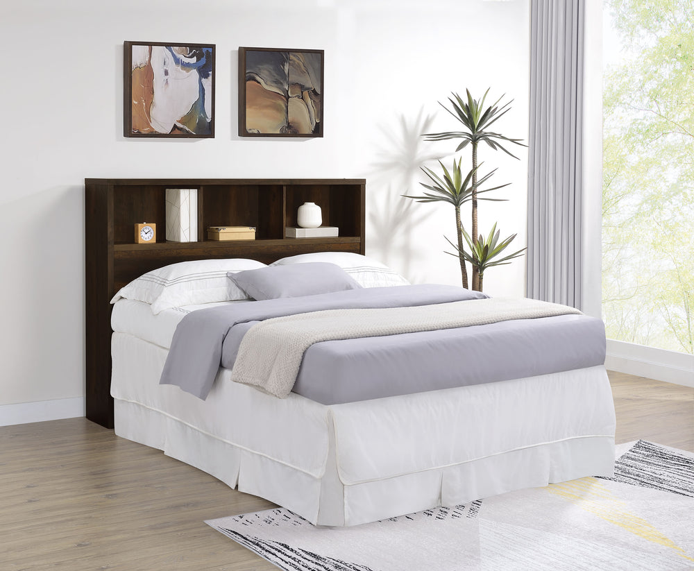 Westpark - Queen Bookcase Headboard - Dark Pine