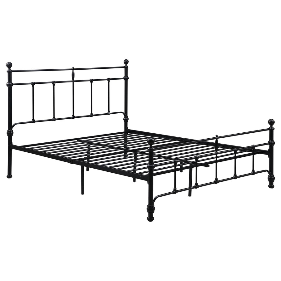 Coaster Furniture 316001Q Novak 48-inch Metal Queen Open Frame Bed Matte Black