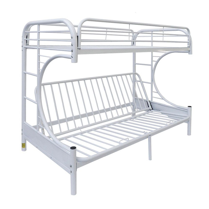 Eclipse - Twin Over Full Futon Bunk Bed - White