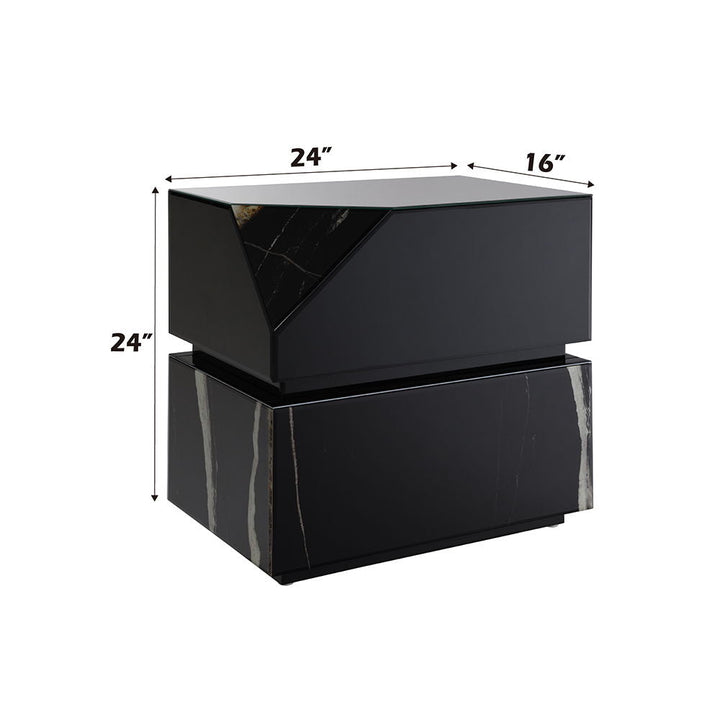 Drisana - End Table - Black Mirrored