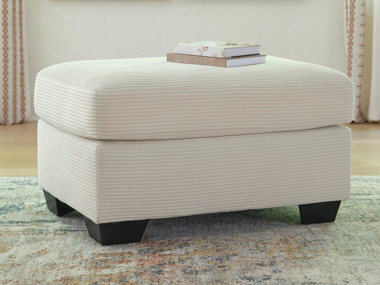 Greenbriar Ottoman - White (2)