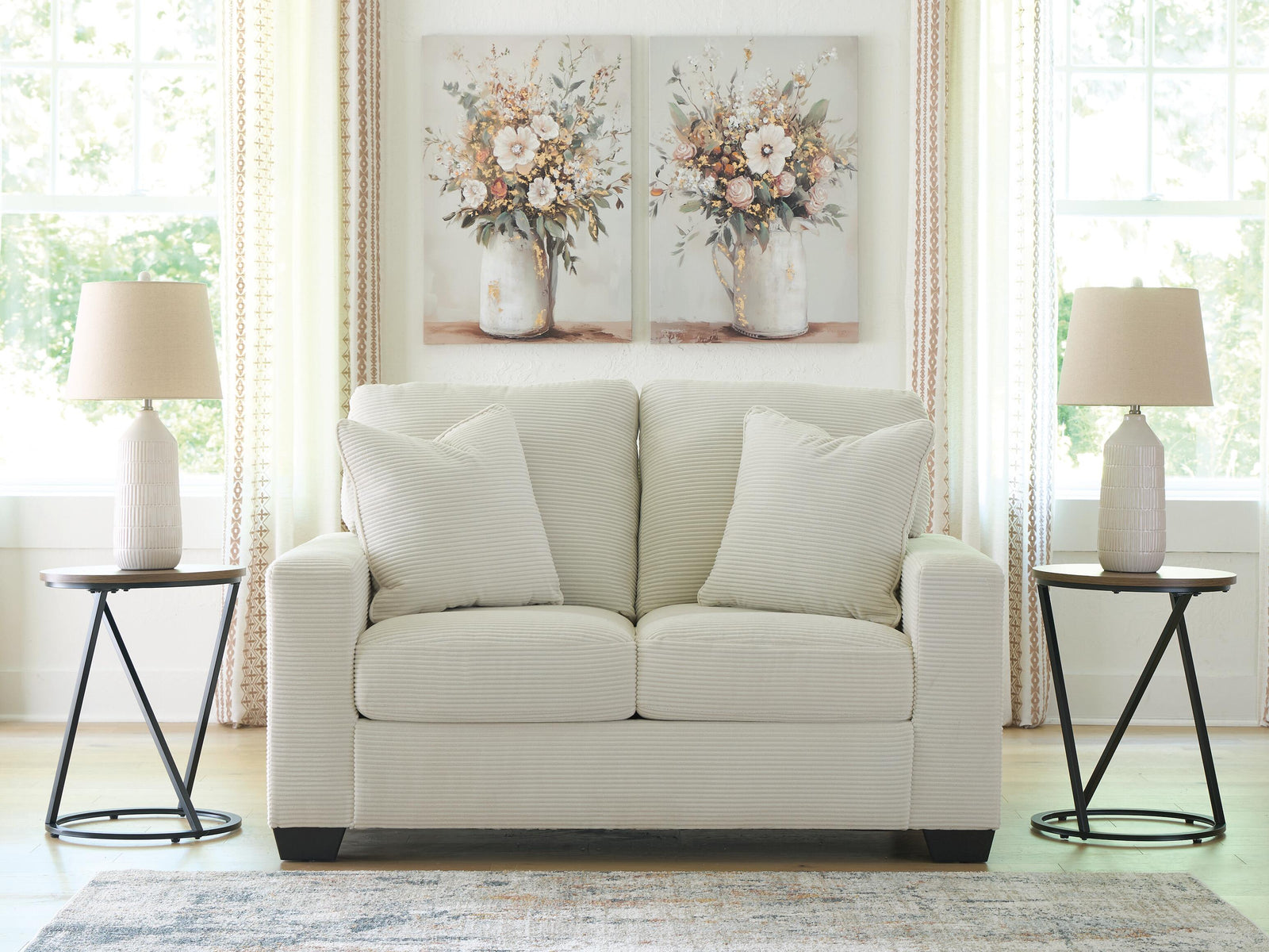 Greenbriar Loveseat - White (2)