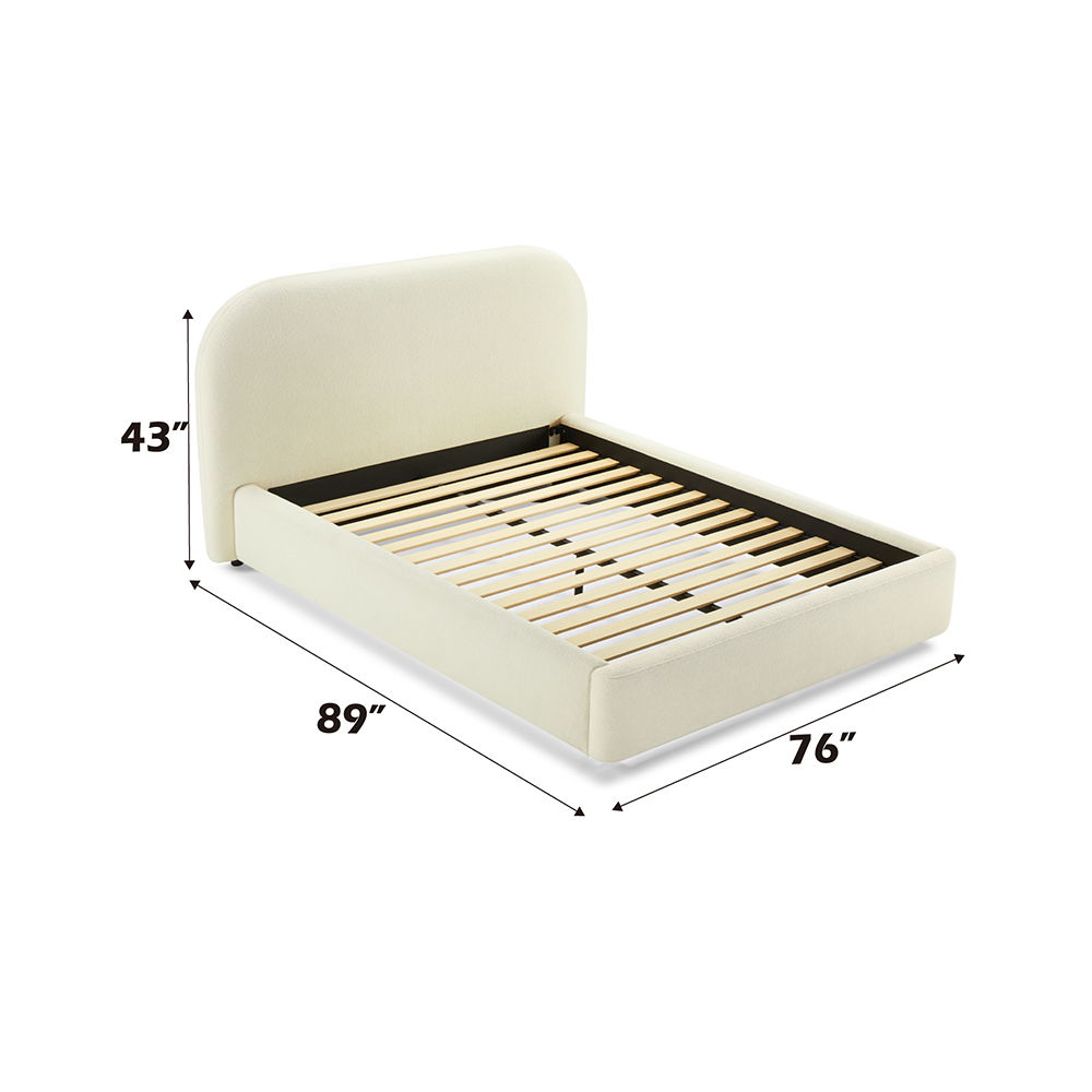 Arden - Queen Bed - Beige Fabric