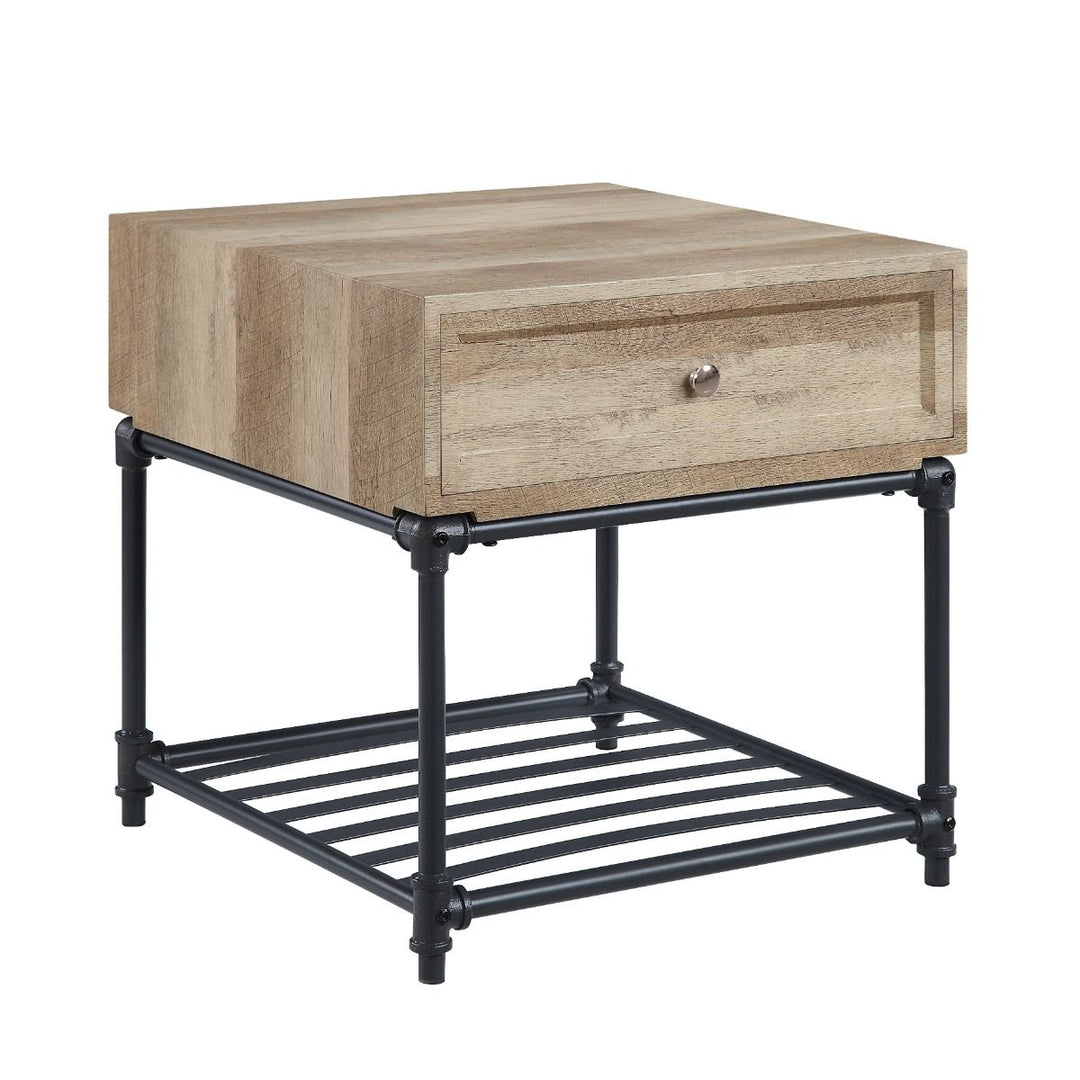 Brantley II - End Table - Oak & Sandy Black