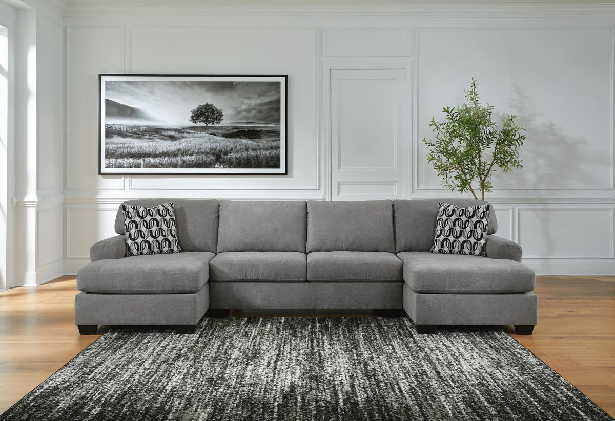 Birkdale Court 3-Piece Sectional - Dark Gray (2)