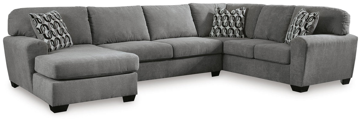 Birkdale Court 3-Piece Sectional with Chaise - Gray (1)