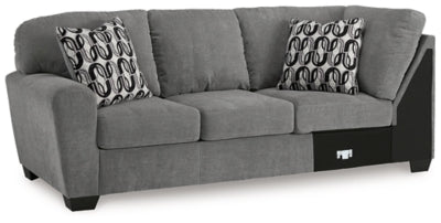 Birkdale Court Left-Arm Facing Sofa with Corner Wedge - Gray - Gray