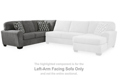 Birkdale Court Left-Arm Facing Sofa with Corner Wedge - Gray