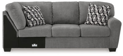 Birkdale Court Right-Arm Facing Sofa with Corner Wedge - Gray