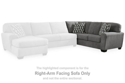Birkdale Court Right-Arm Facing Sofa with Corner Wedge - Gray
