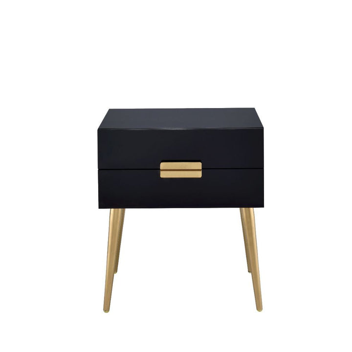 Denvor - End Table - Black & Gold