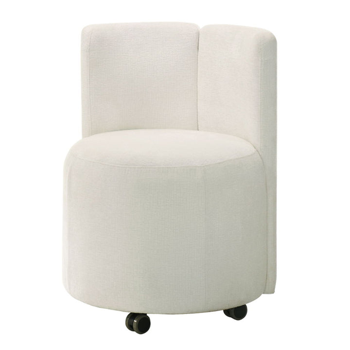 Blayde - Side Chair With Swivel Set of 2) - White Chenille Fabric