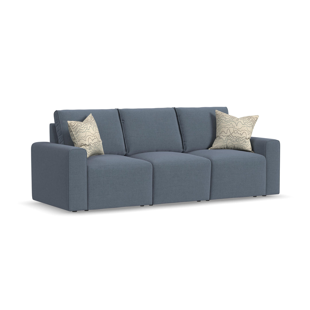 Flexsteel 5630-31 Dawson  Stationary Sofa  Blue