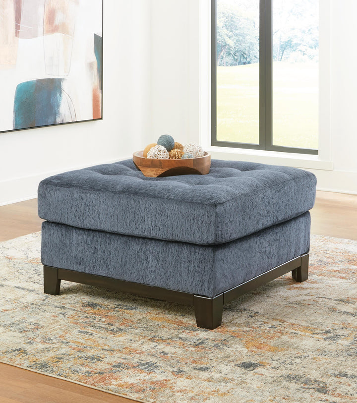 Maxon Place Oversized Accent Ottoman - Blue (2)