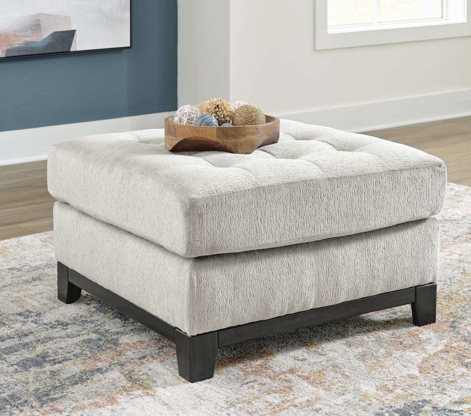 Maxon Place Oversized Accent Ottoman - Beige (2)
