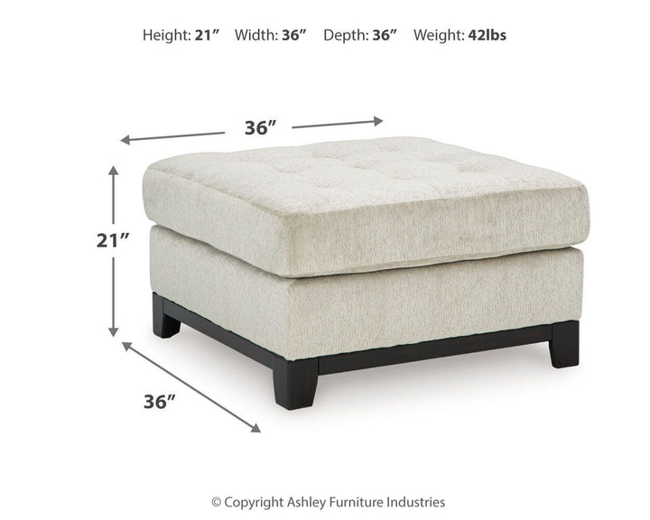Maxon Place Oversized Chair and Ottoman - Stone (7)