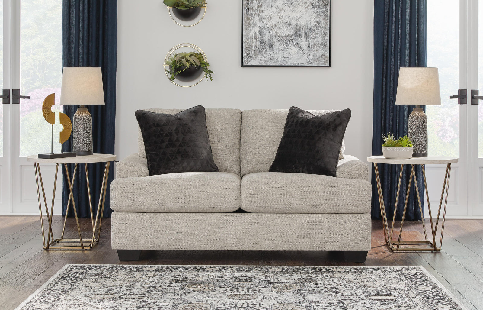 Vayda Loveseat - Pearl Silver (2)