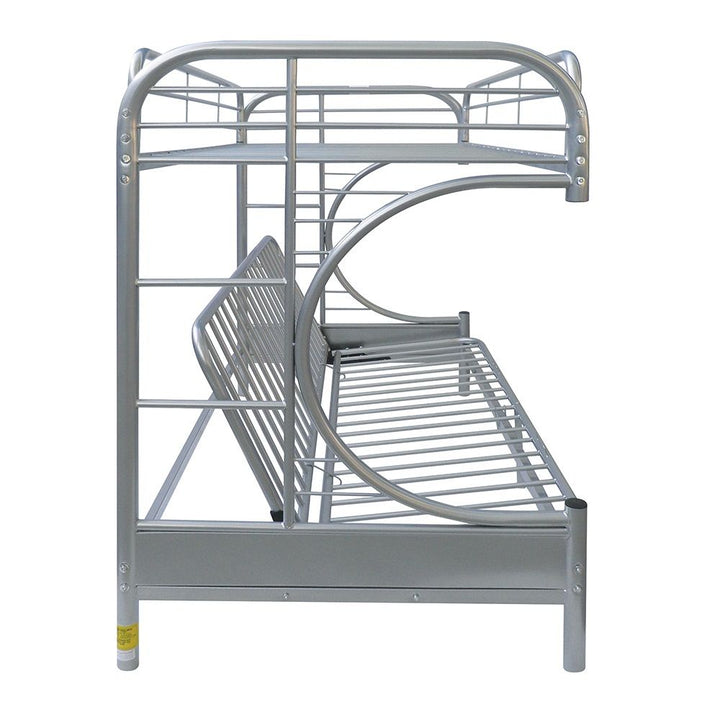 Eclipse - Twin Over Full Futon Bunk Bed - Silver