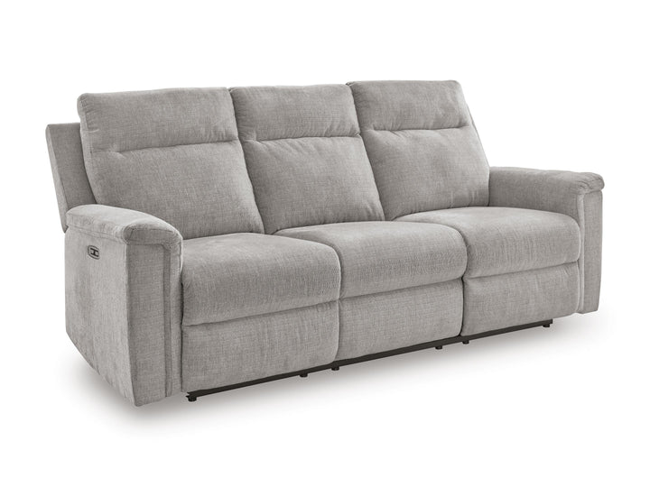 Barnsana Power Reclining Sofa - Pearl Silver (3)
