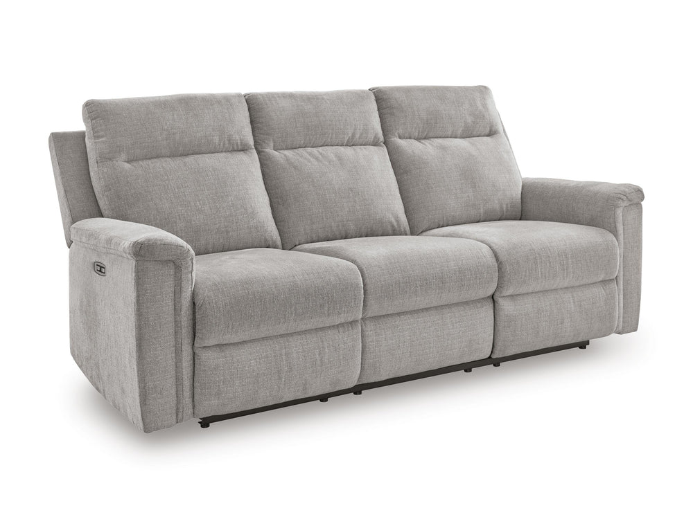 Barnsana Power Reclining Sofa - Pearl Silver (3)