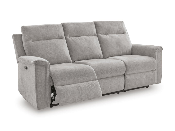 Barnsana Power Reclining Sofa - Pearl Silver (5)