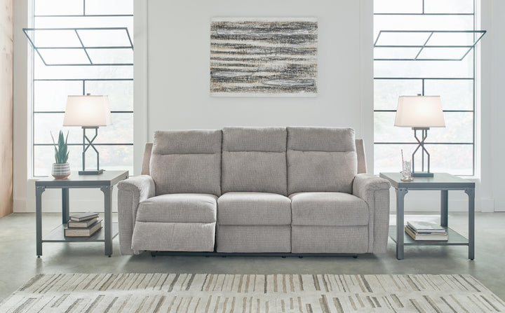 Barnsana Power Reclining Sofa - Pearl Silver (2)